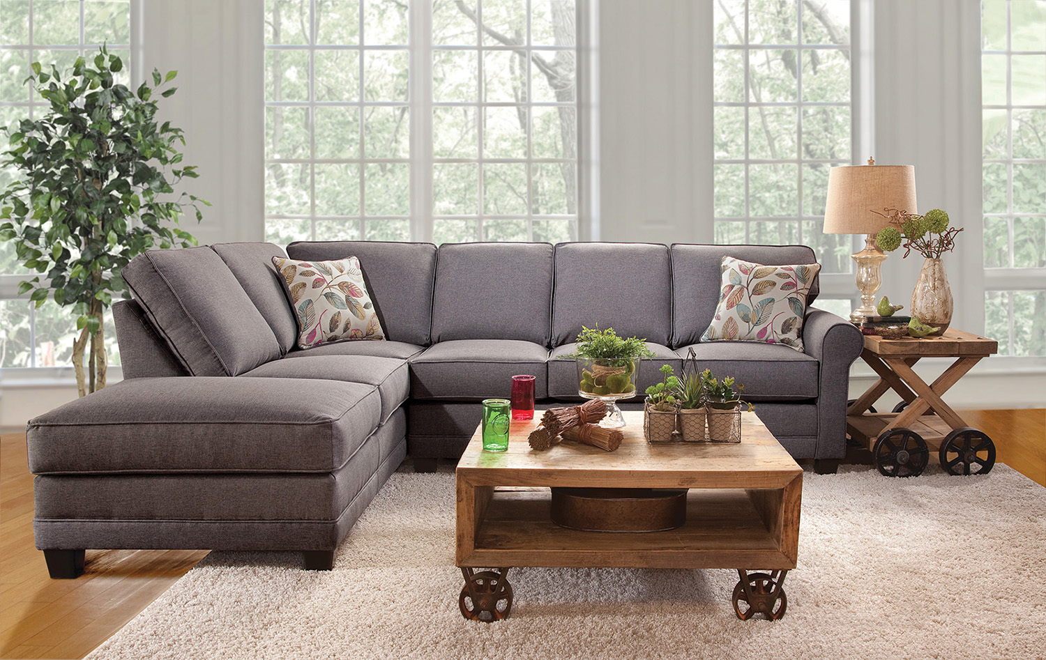 Hughes Jitterbug Grey Sectional (New Arrival!)