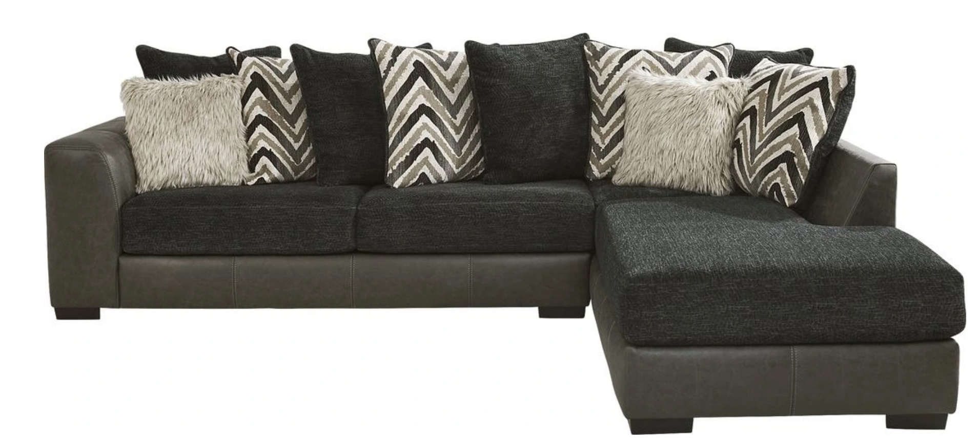 Albany Zaftig Ebony Sectional