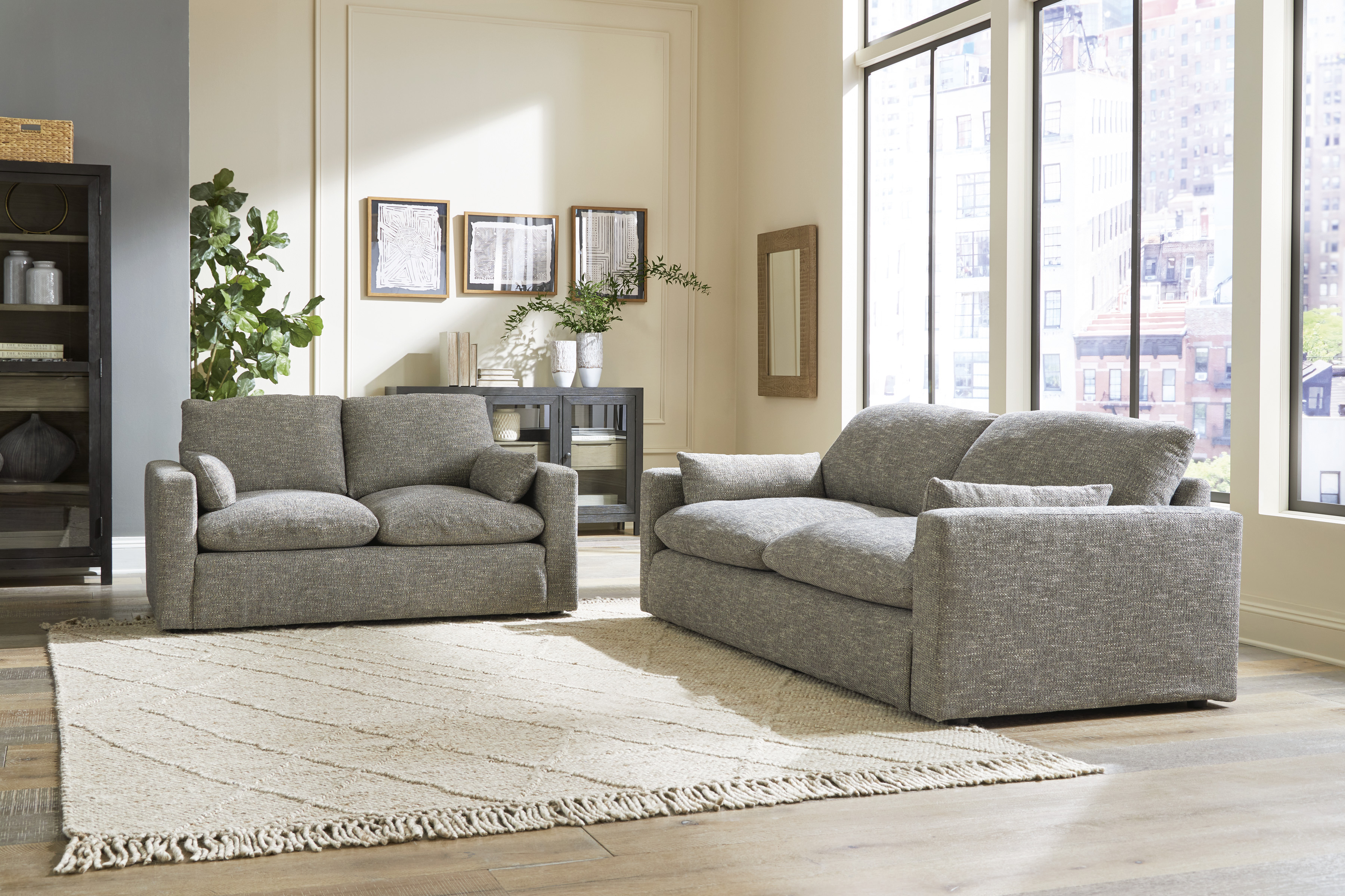 Ashley Dramatic Sofa & Loveseat